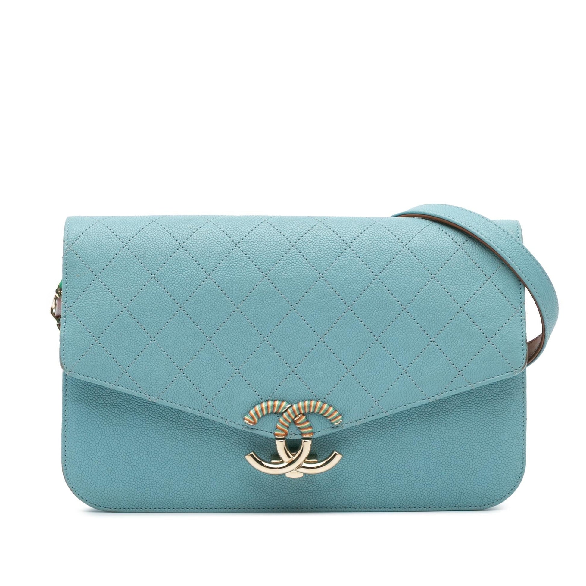 Chanel Caviar Thread Around Flap Handbag