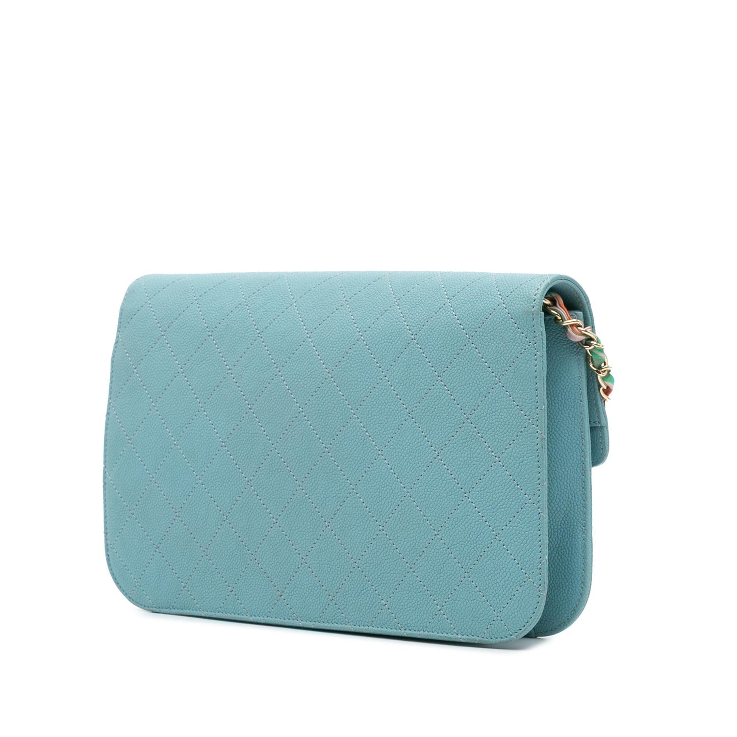 Chanel Caviar Thread Around Flap Handbag