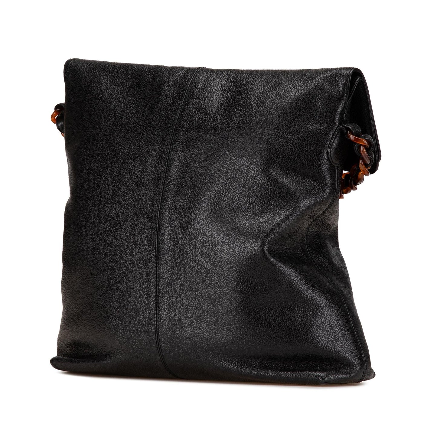 Chanel Caviar Tortoise Fold Over Shoulder Bag