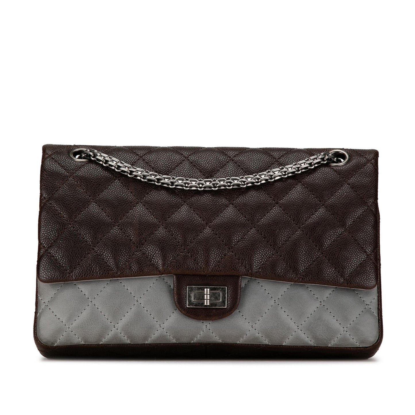 Chanel Caviar Iridescent Calfskin Reissue 2.55 Double Handbag