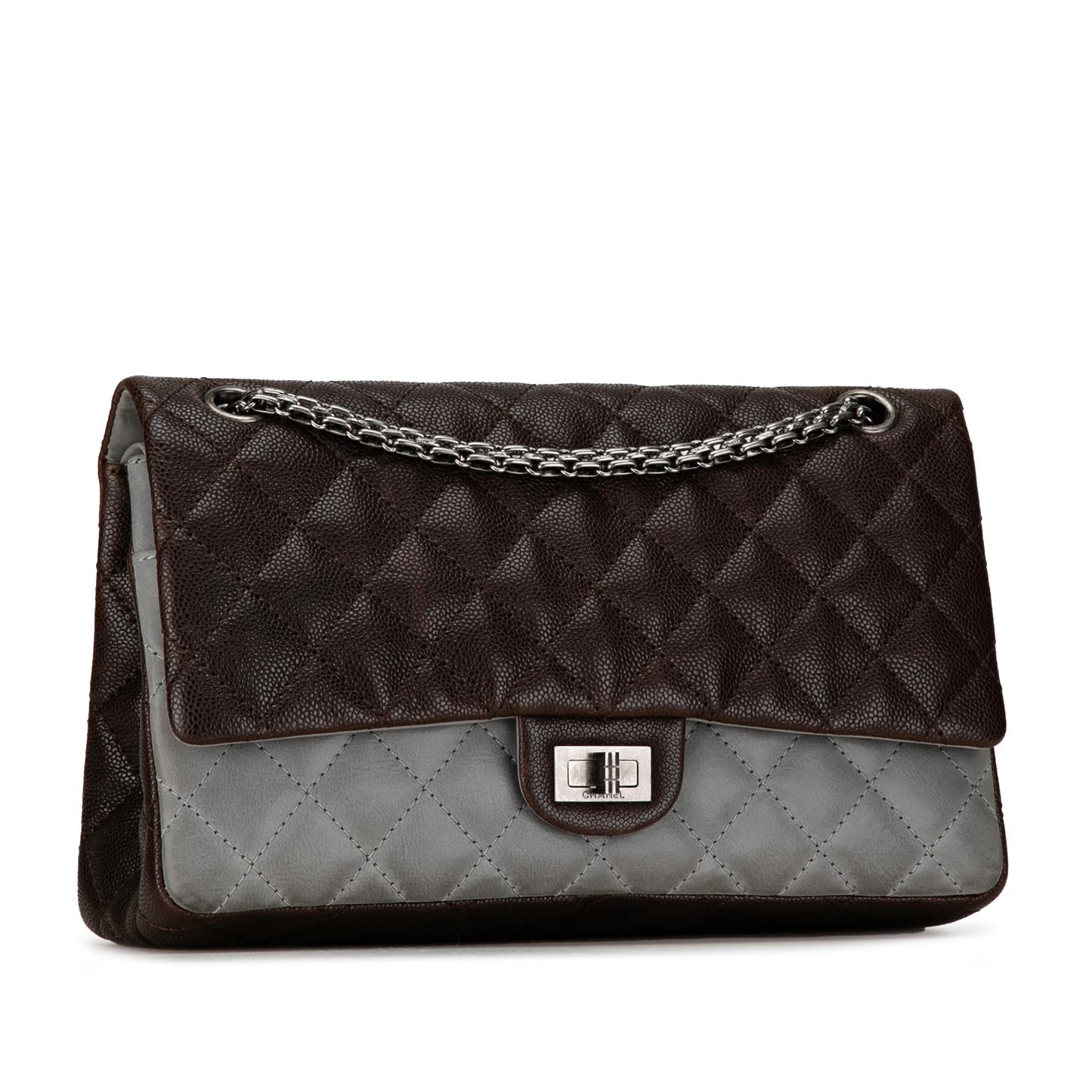 Chanel Caviar Iridescent Calfskin Reissue 2.55 Double Handbag
