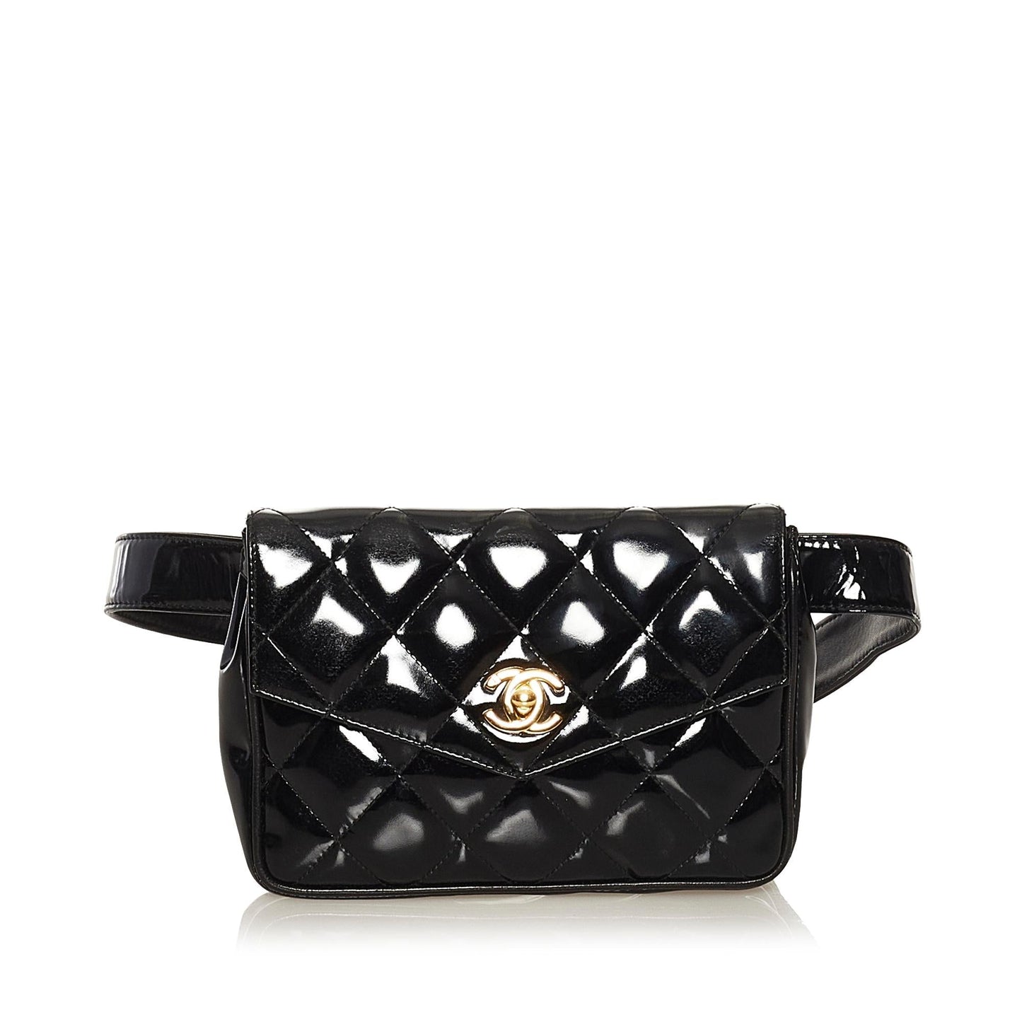Chanel CC Patent Belt SHG-Gqb22M Leather