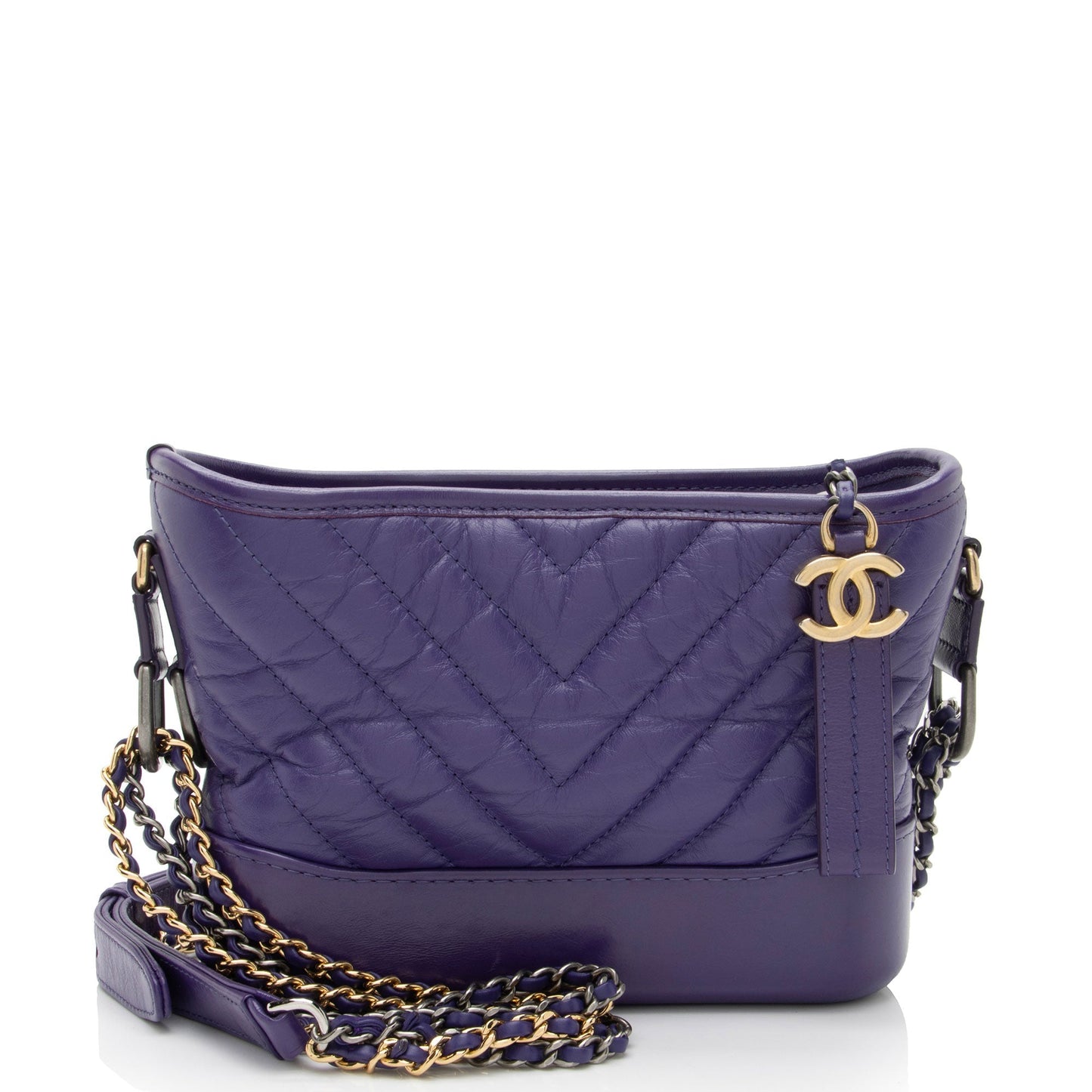 Chanel Chevron Aged Calfskin Gabrielle Hobo SHF-zo17E6 Small Shoulder Bag