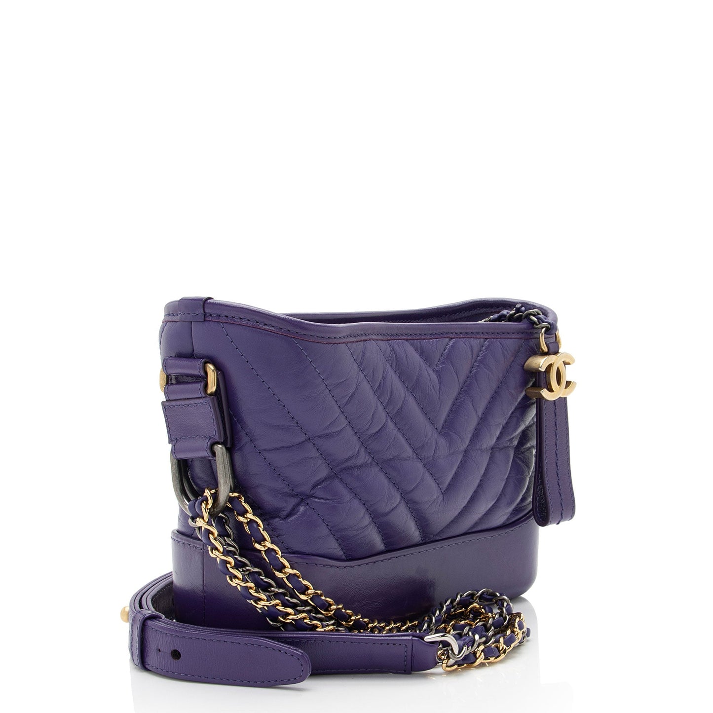 Chanel Chevron Aged Calfskin Gabrielle Hobo SHF-zo17E6 Small Shoulder Bag