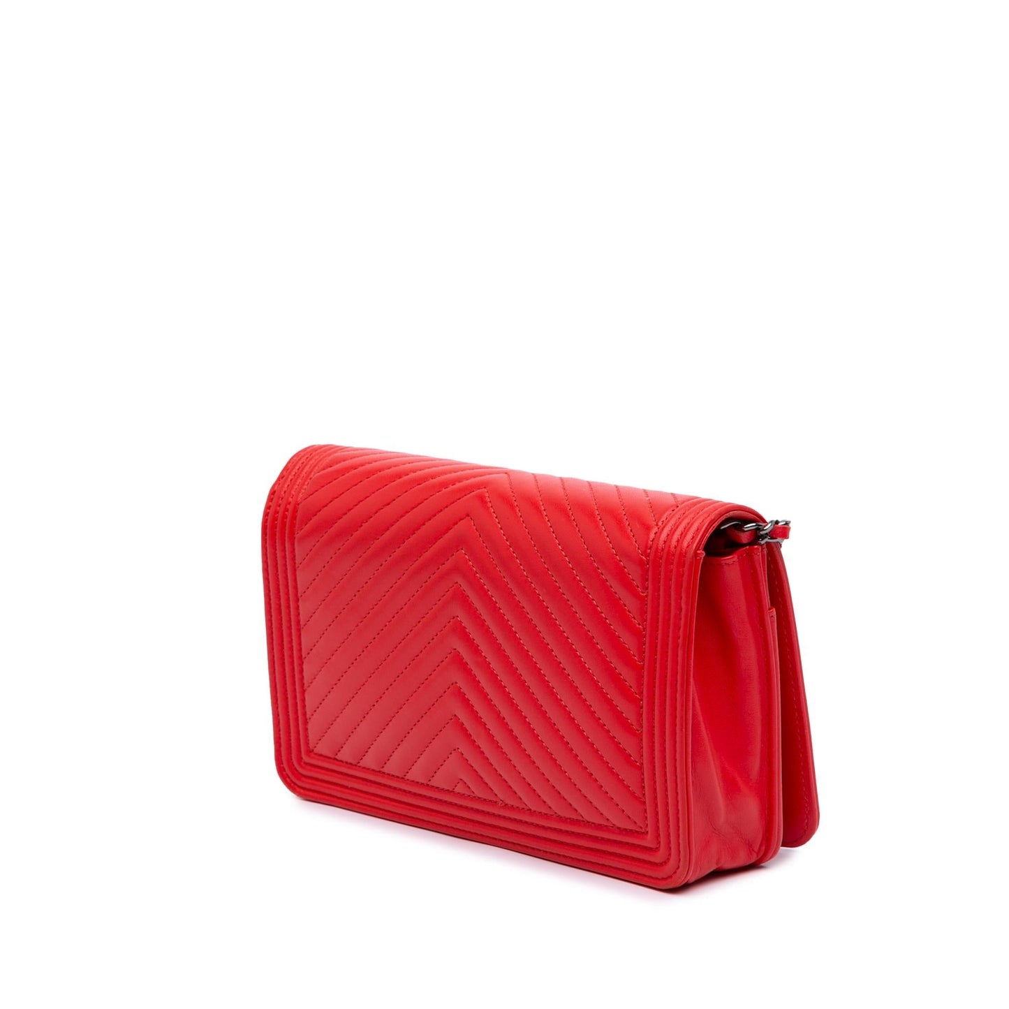 Chanel Chevron Calfskin Boy On Wallet Case Chain 1