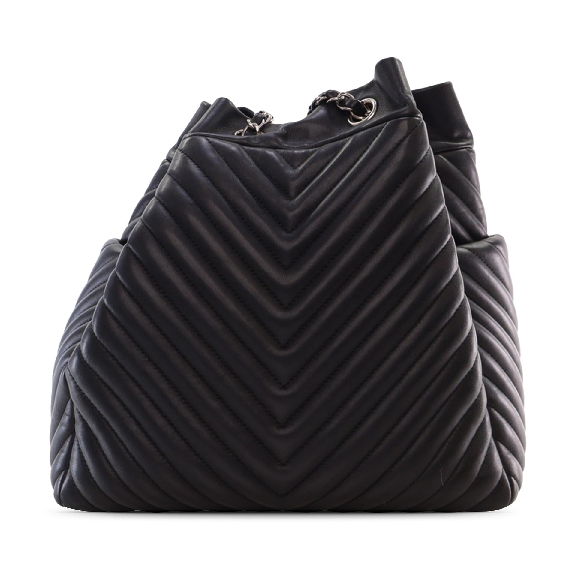 Chanel Chevron Calfskin Urban Spirit Bucket SHG-c8HyEg Bucket Bag