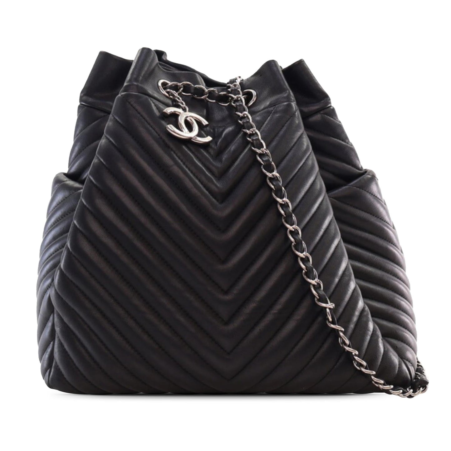 Chanel Chevron Calfskin Urban Spirit Bucket SHG-c8HyEg Bucket Bag