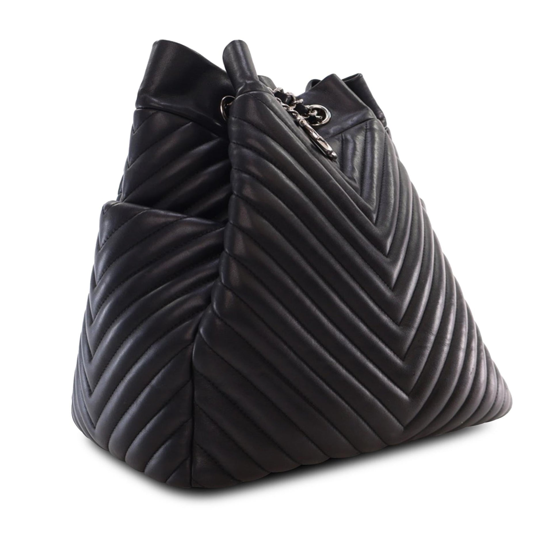 Chanel Chevron Calfskin Urban Spirit Bucket SHG-Fev4j8 Bucket Bag