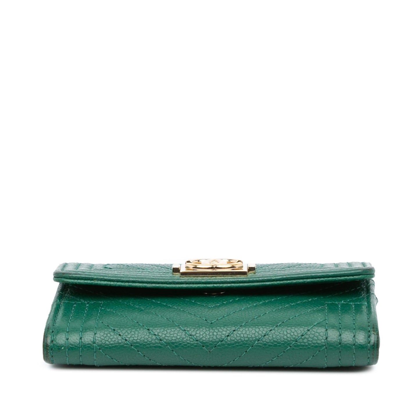 Chanel Chevron Caviar Boy Card Holder Wallet Case