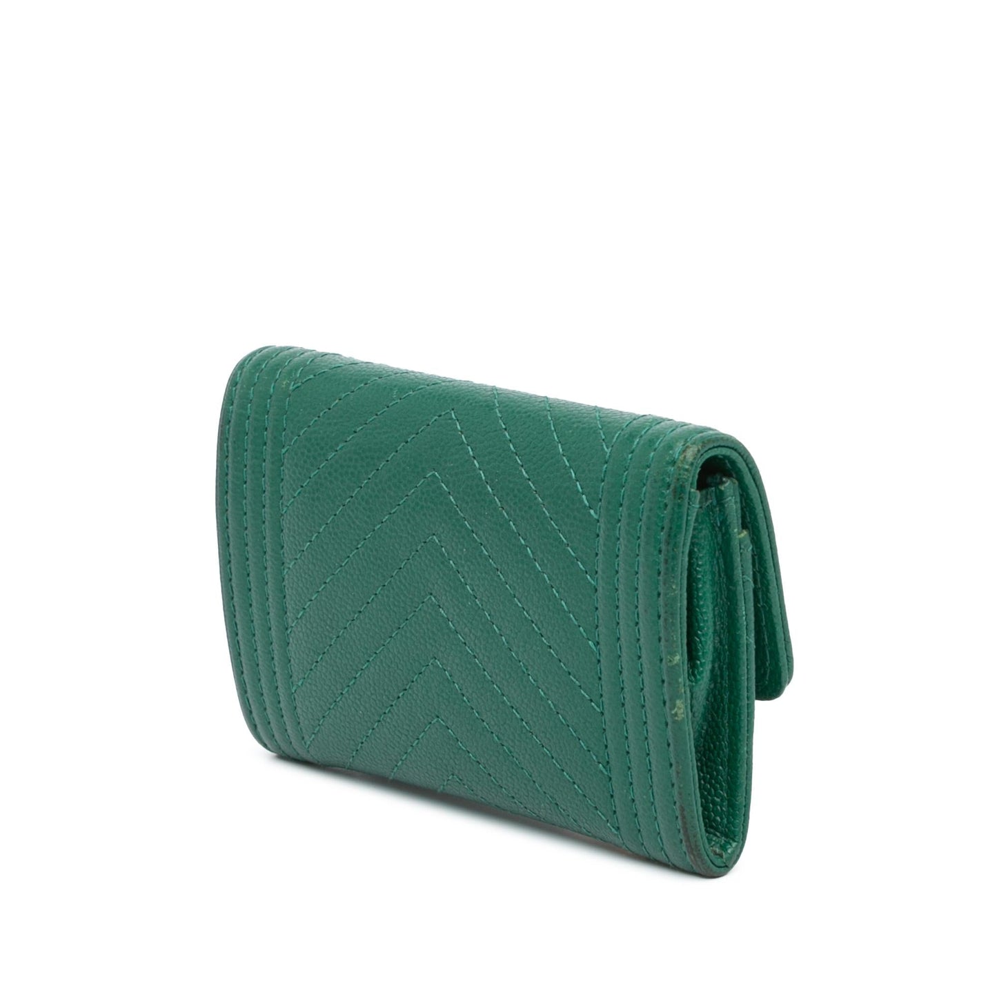 Chanel Chevron Caviar Boy Card Holder Wallet Case