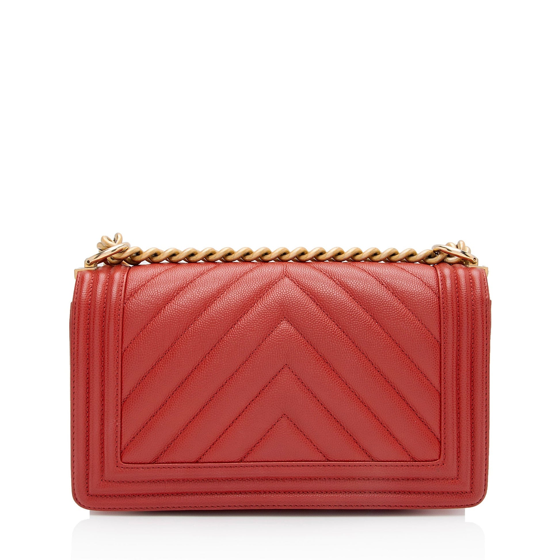 Chanel Chevron Caviar Old Boy SHF-PRQKC9 Leather Handbag