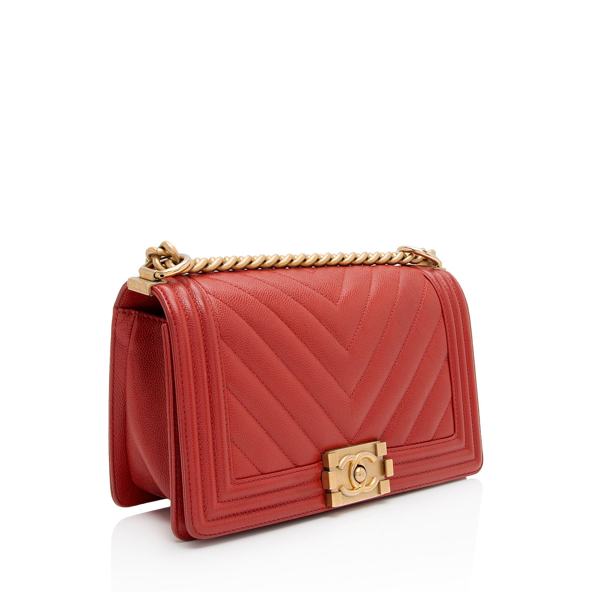 Chanel Chevron Caviar Old Boy SHF-PRQKC9 Leather Handbag