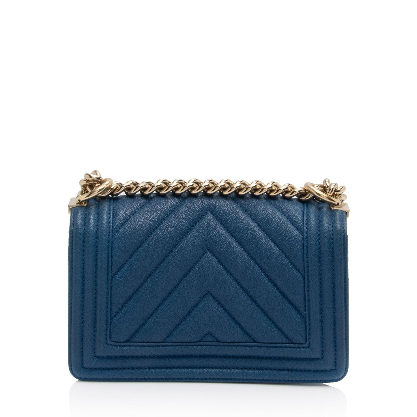 Chanel Chevron Caviar Boy Small Leather Handbag