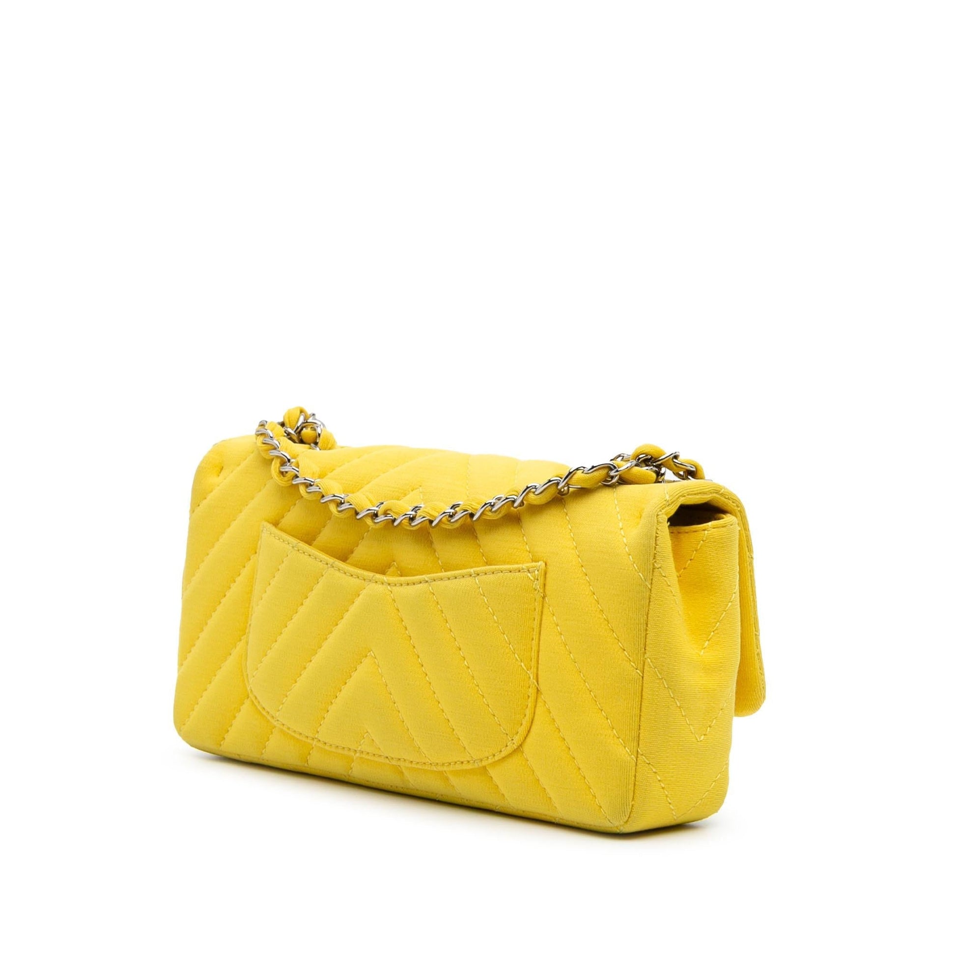 Chanel Chevron Jersey East West Flap Handbag Flap 1