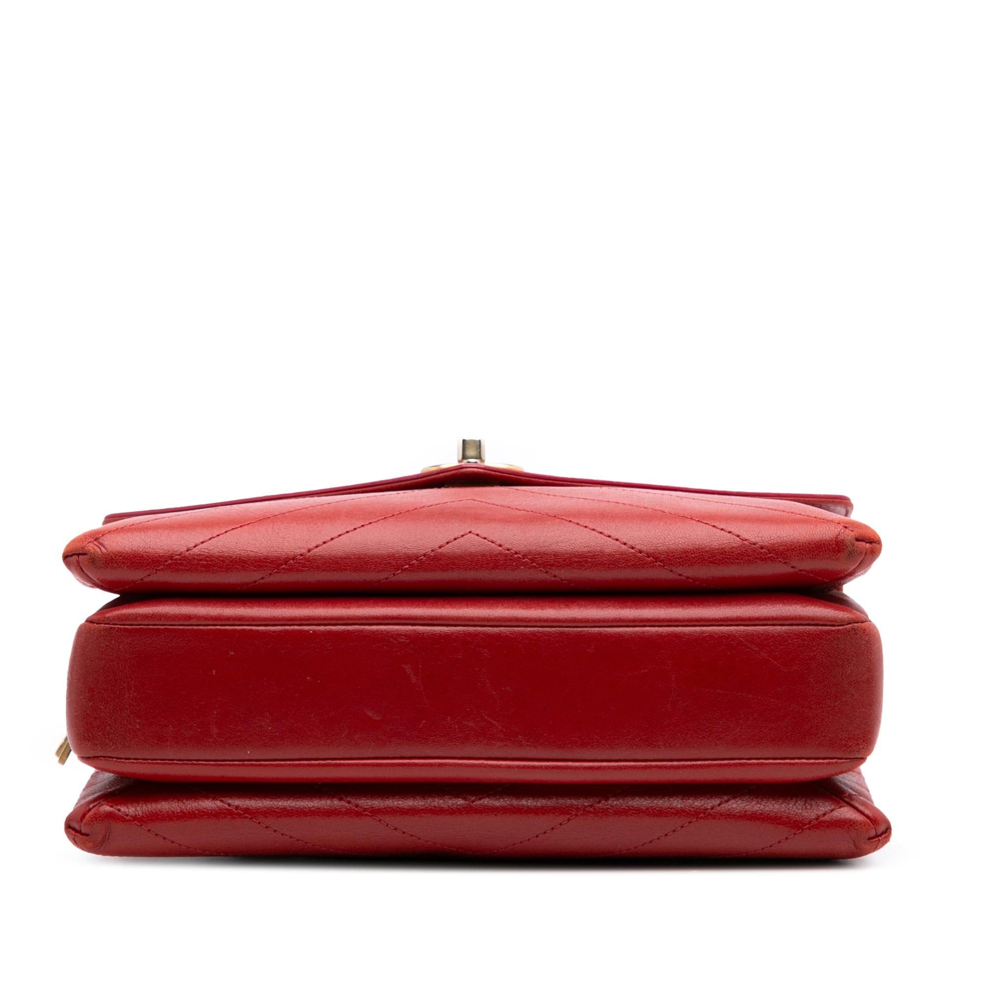 Chanel Chevron Lambskin Coco Envelope Flap Handbag