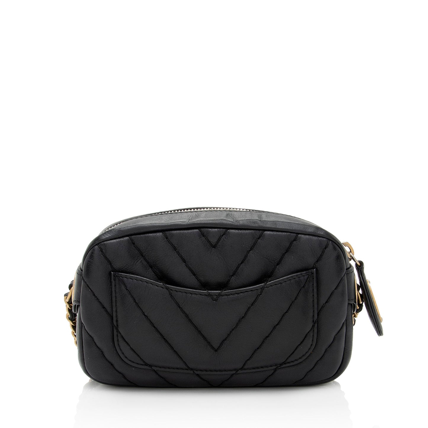 Chanel Chevron Lambskin Medallion Camera Crossbody Bag