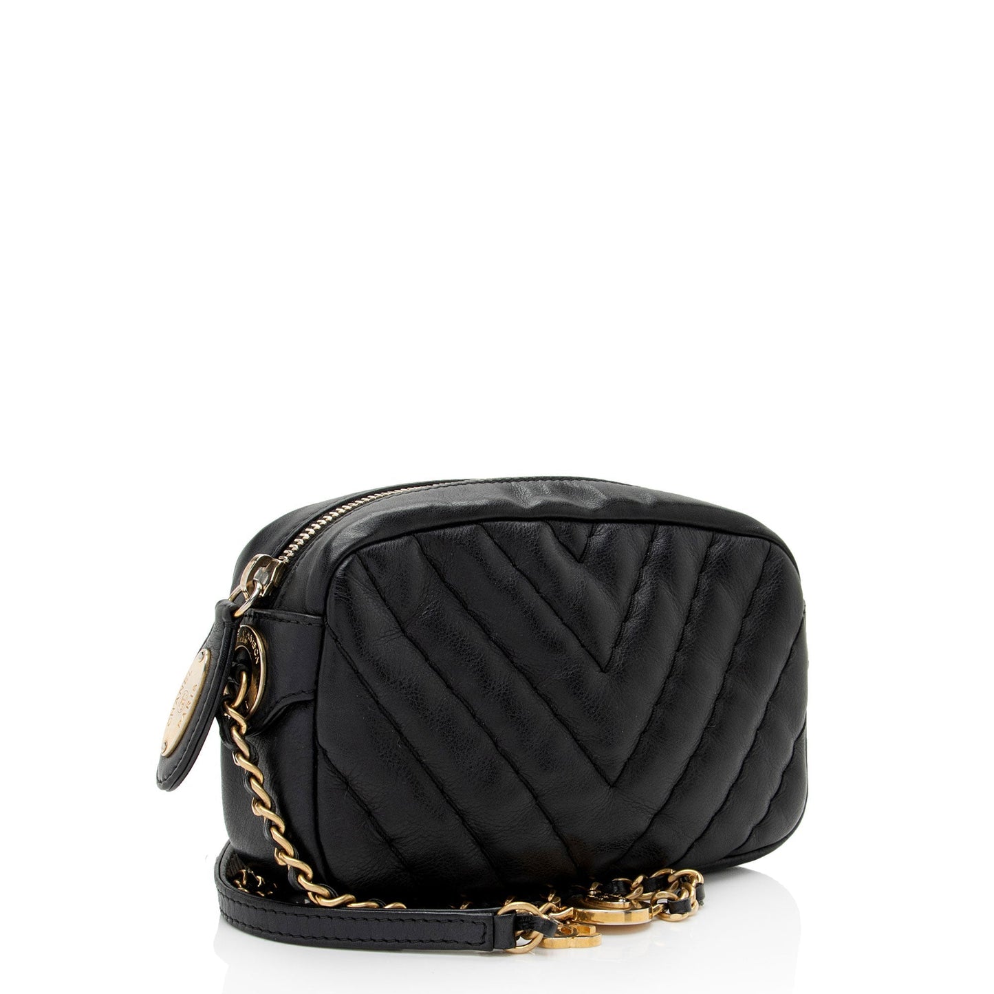 Chanel Chevron Lambskin Medallion Camera Crossbody Bag