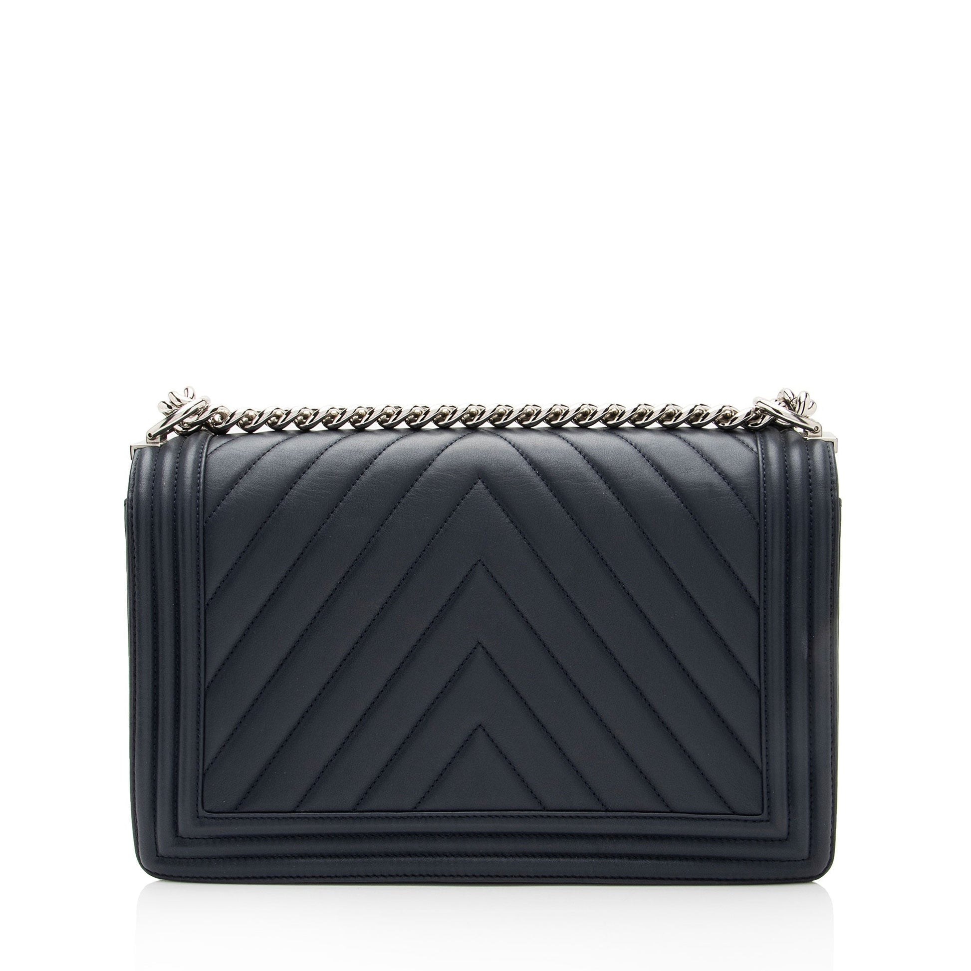 Chanel Chevron Lambskin New Boy SHF-SYvI5N Handbag