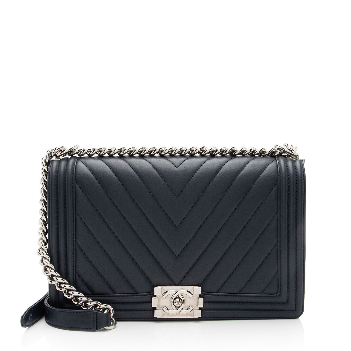 Chanel Chevron Lambskin New Boy SHF-SYvI5N Handbag