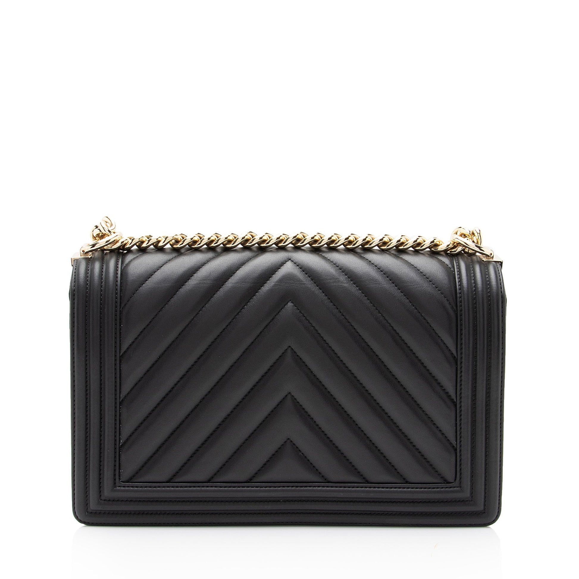 Chanel Chevron Lambskin New Boy SHF-KOMM25 Handbag