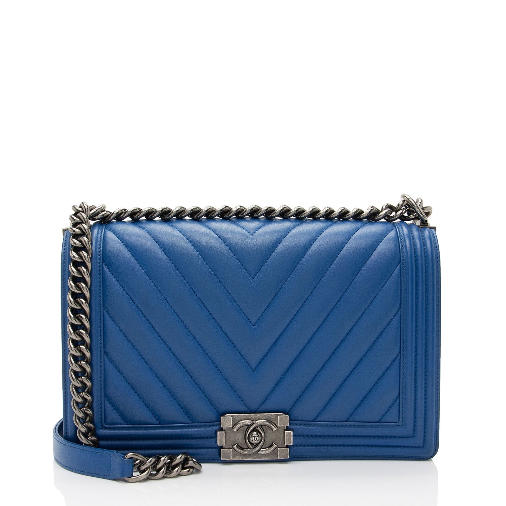 Chanel Chevron Lambskin New Boy Handbag