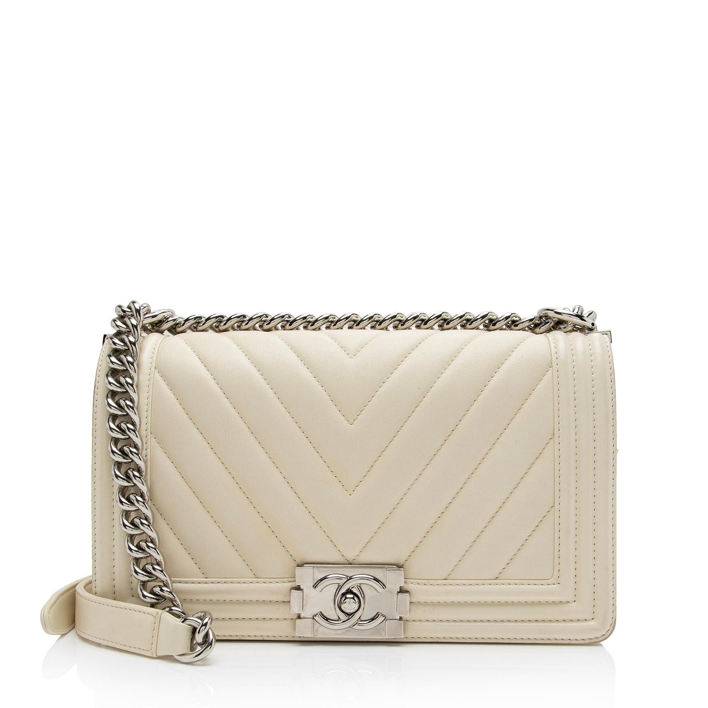 Chanel Chevron Lambskin Old Boy SHF-Dmy3Qd Handbag