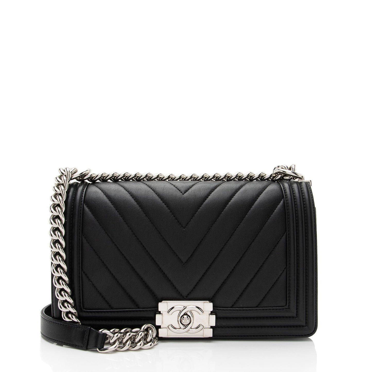 Chanel Chevron Lambskin Old Boy Handbag