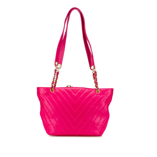 Chanel Chevron Lambskin Tote Bag