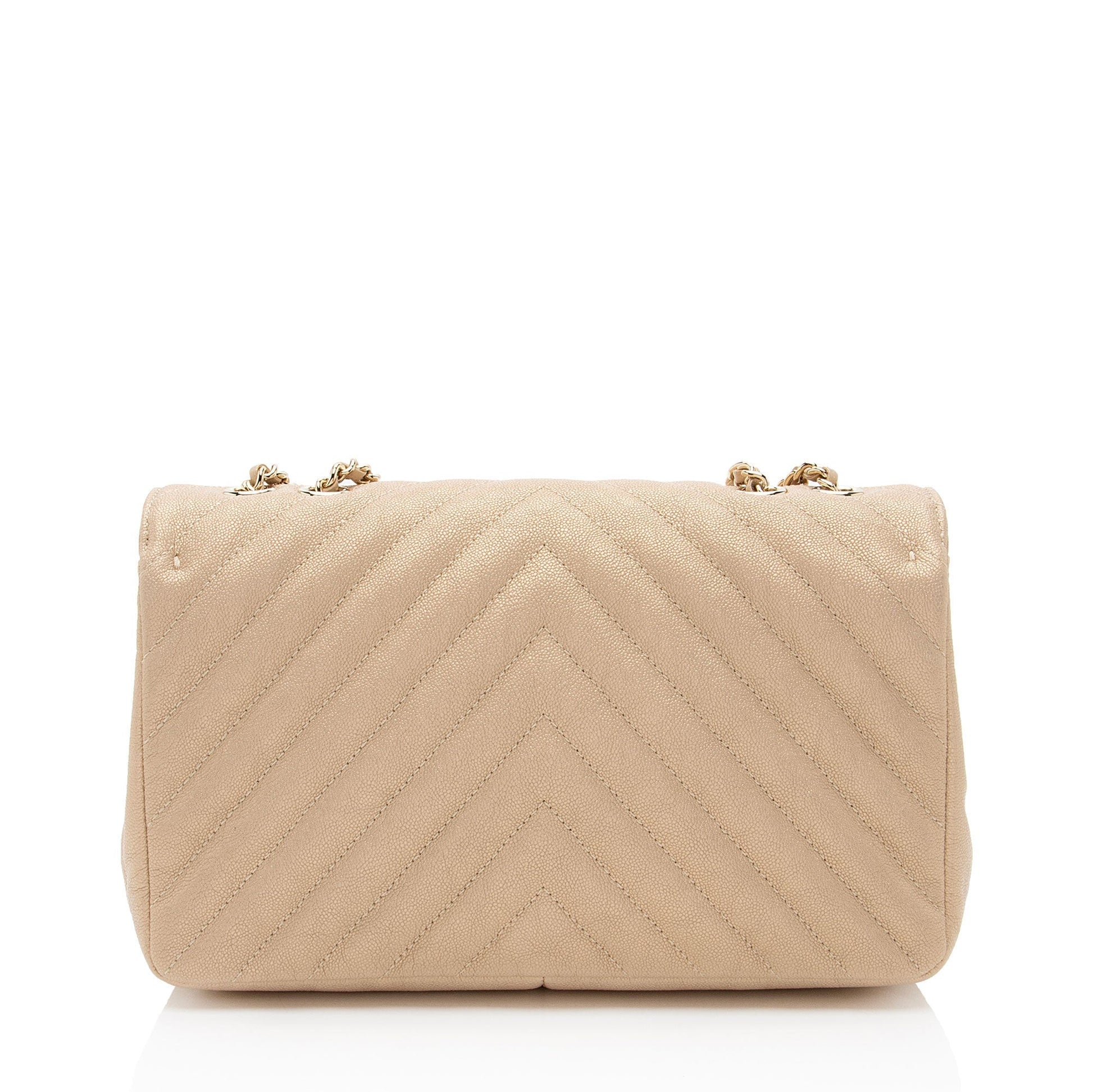 Chanel Chevron Flap Small Leather Shoulder Bag