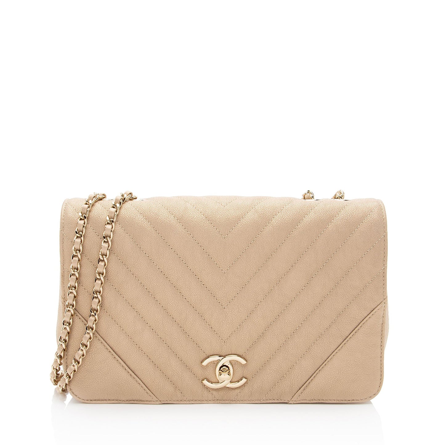 Chanel Chevron Flap Small Leather Shoulder Bag