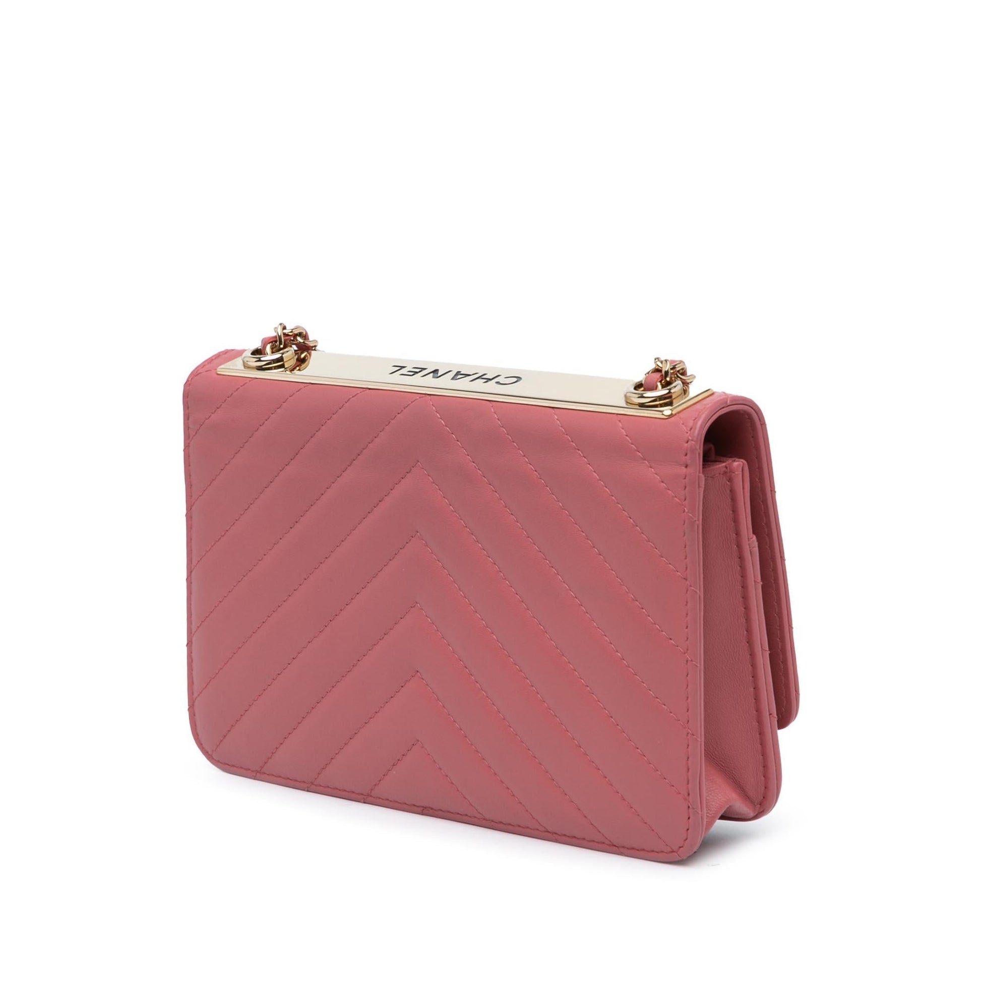 Chanel Chevron Quilted Lambskin Trendy CC on Wallet Case