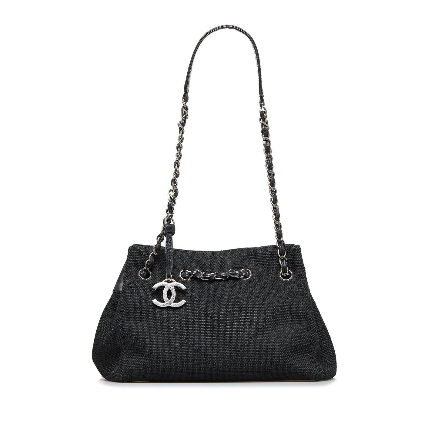 Chanel Chevron Shoulder Bag (SHG-D W3z) Denim Mini Jewelry