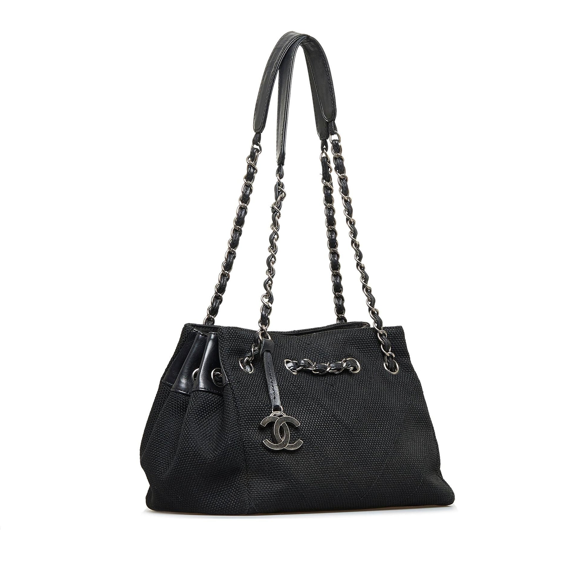 Chanel Chevron Shoulder Bag (SHG-D W3z) Denim Mini Jewelry
