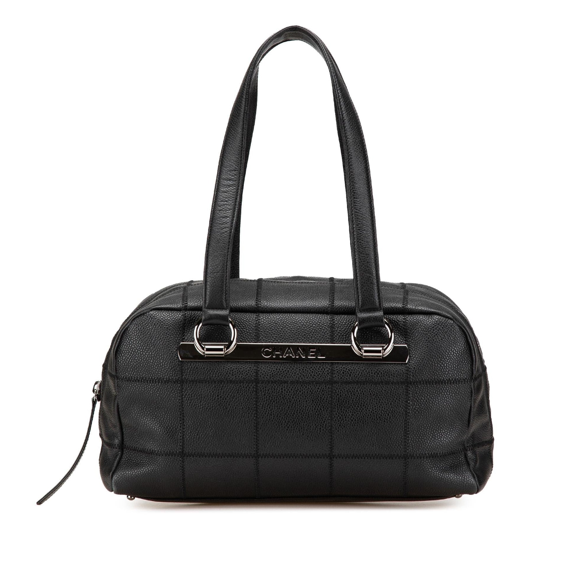 Chanel Choco Bar Caviar Shoulder Bag