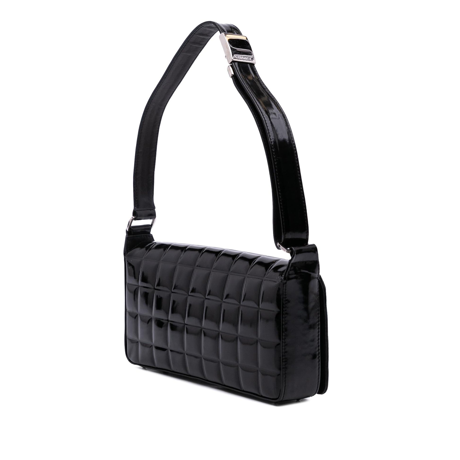 Chanel Chocolate Bar Patent Flap Handbag