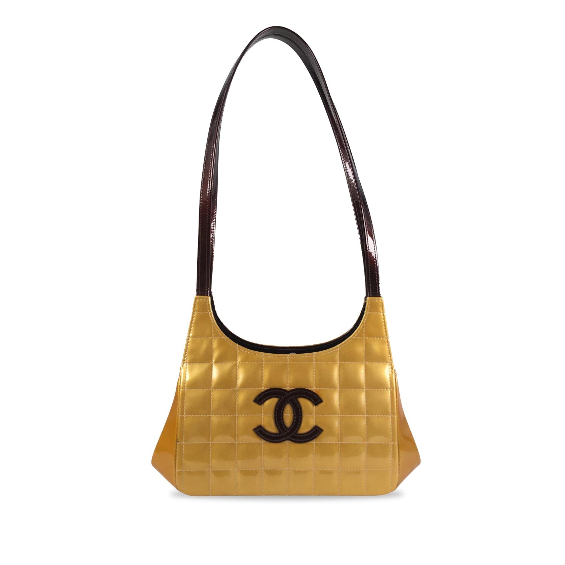 Chanel Chocolate Bar Patent SHG-Fp3vtQ Shoulder Bag