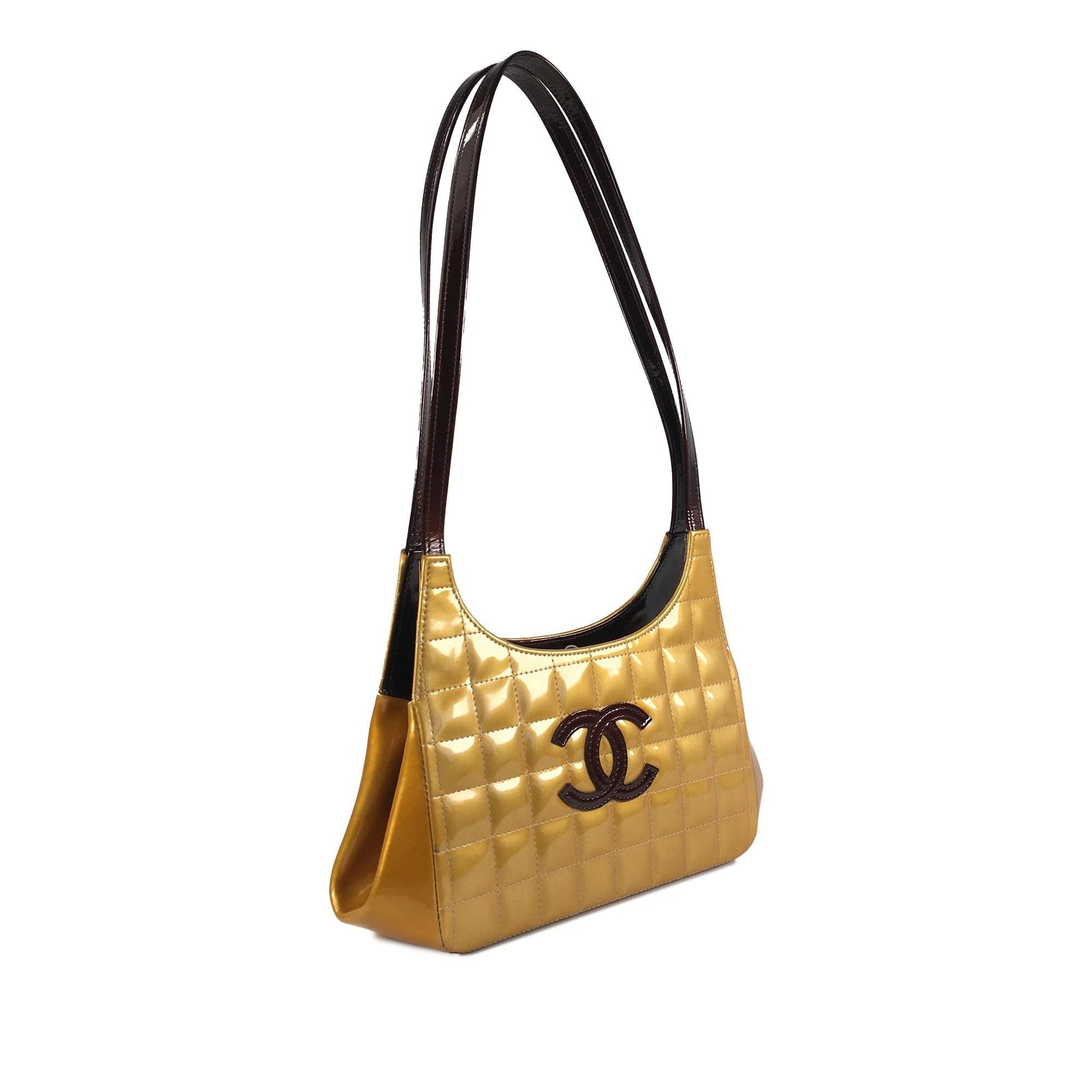 Chanel Chocolate Bar Patent SHG-Fp3vtQ Shoulder Bag