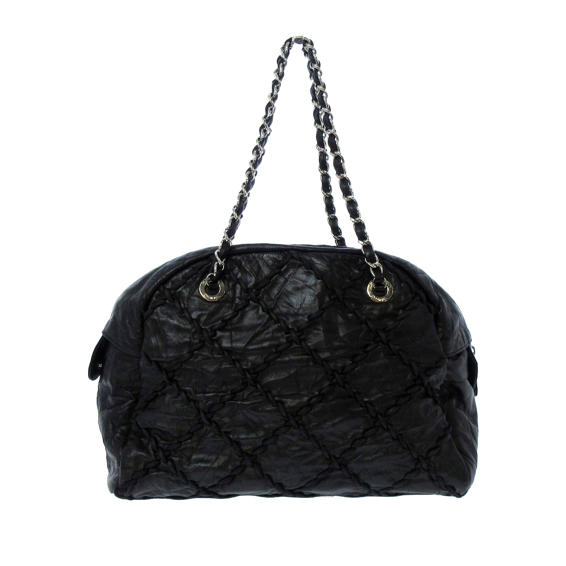 Chanel Classic Bubble Lambskin SHG Leather Shoulder Bag