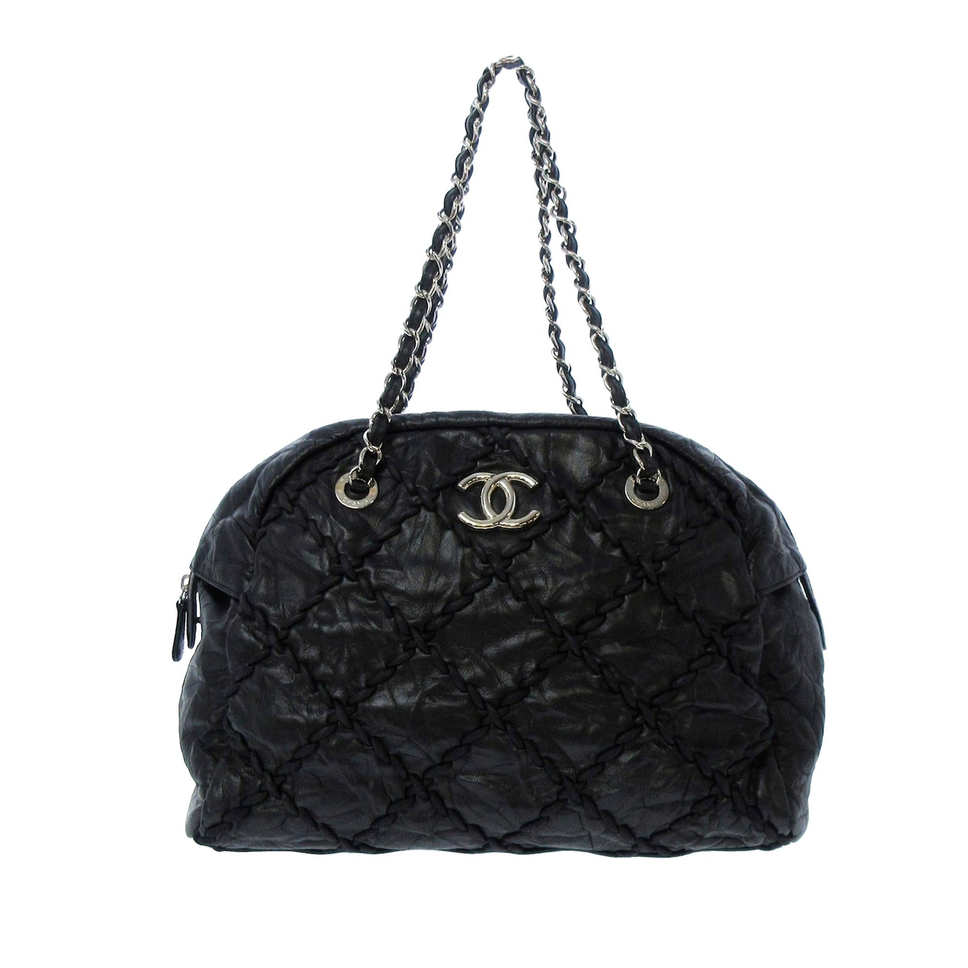 Chanel Classic Bubble Lambskin SHG Leather Shoulder Bag