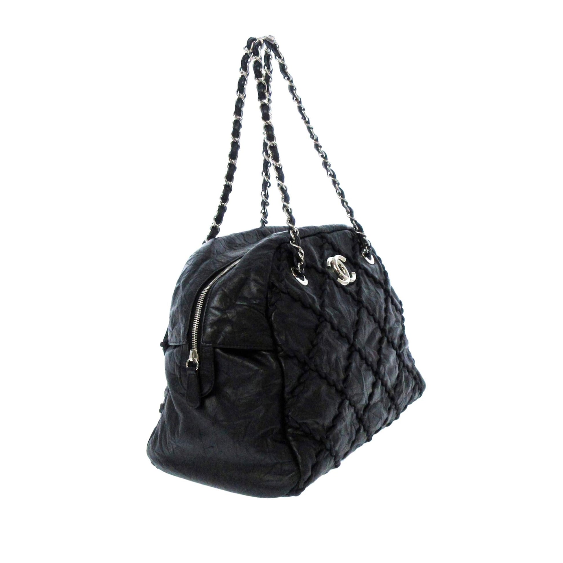 Chanel Classic Bubble Lambskin SHG Leather Shoulder Bag