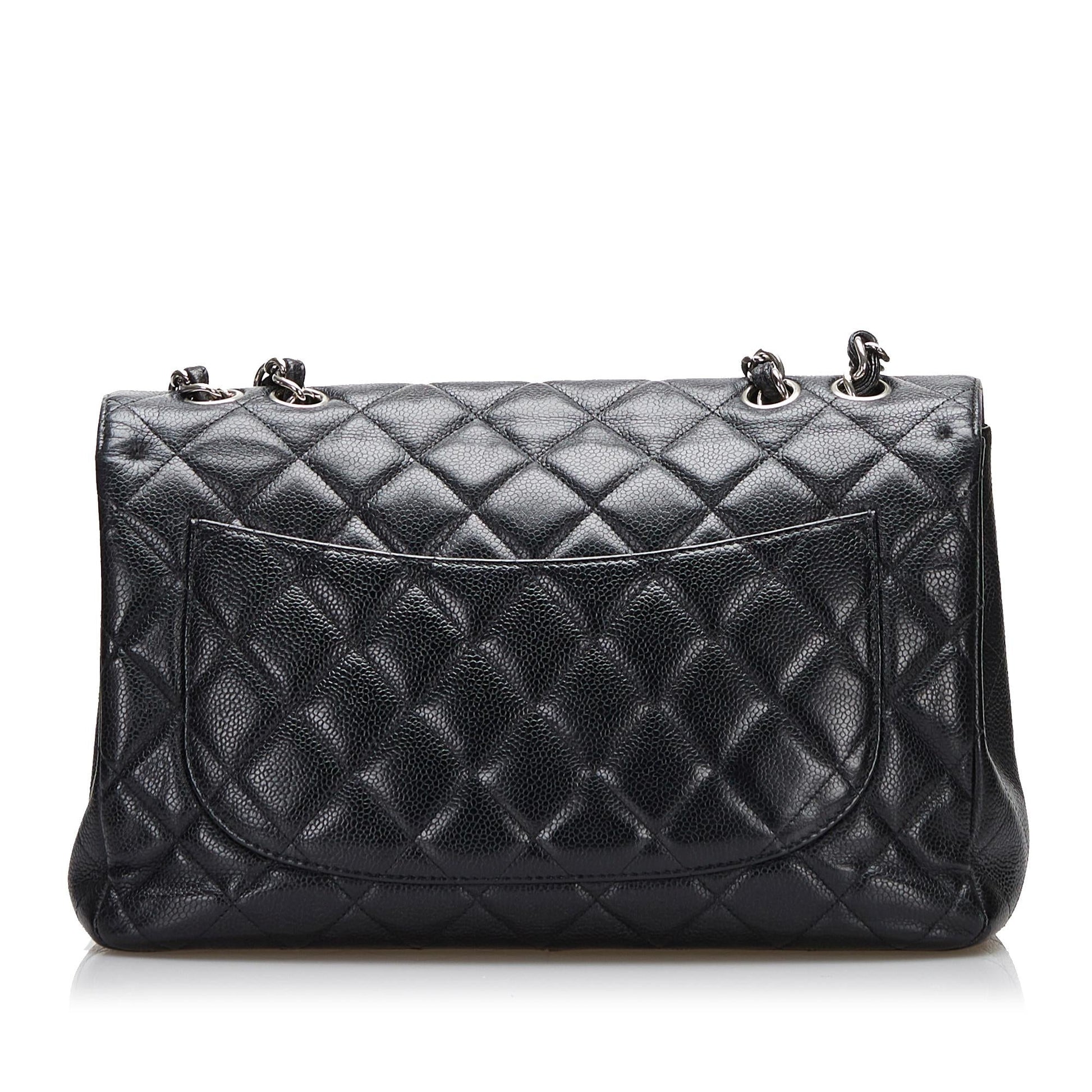 Chanel Classic Jumbo Caviar Single Flap SHG-gQc9hE Handbag