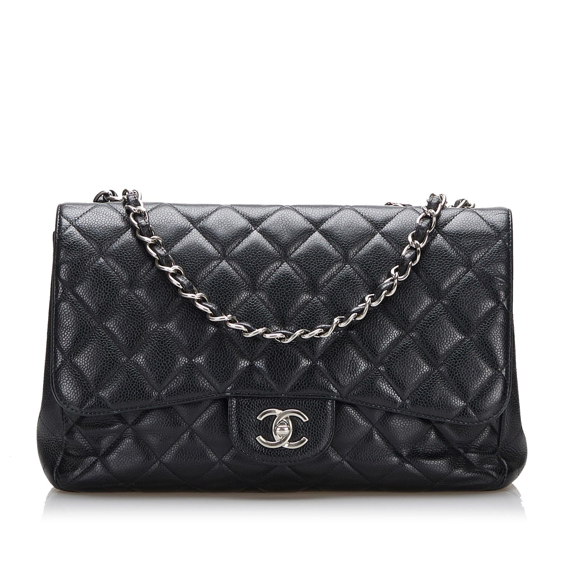 Chanel Classic Jumbo Caviar Single Flap SHG-gQc9hE Handbag