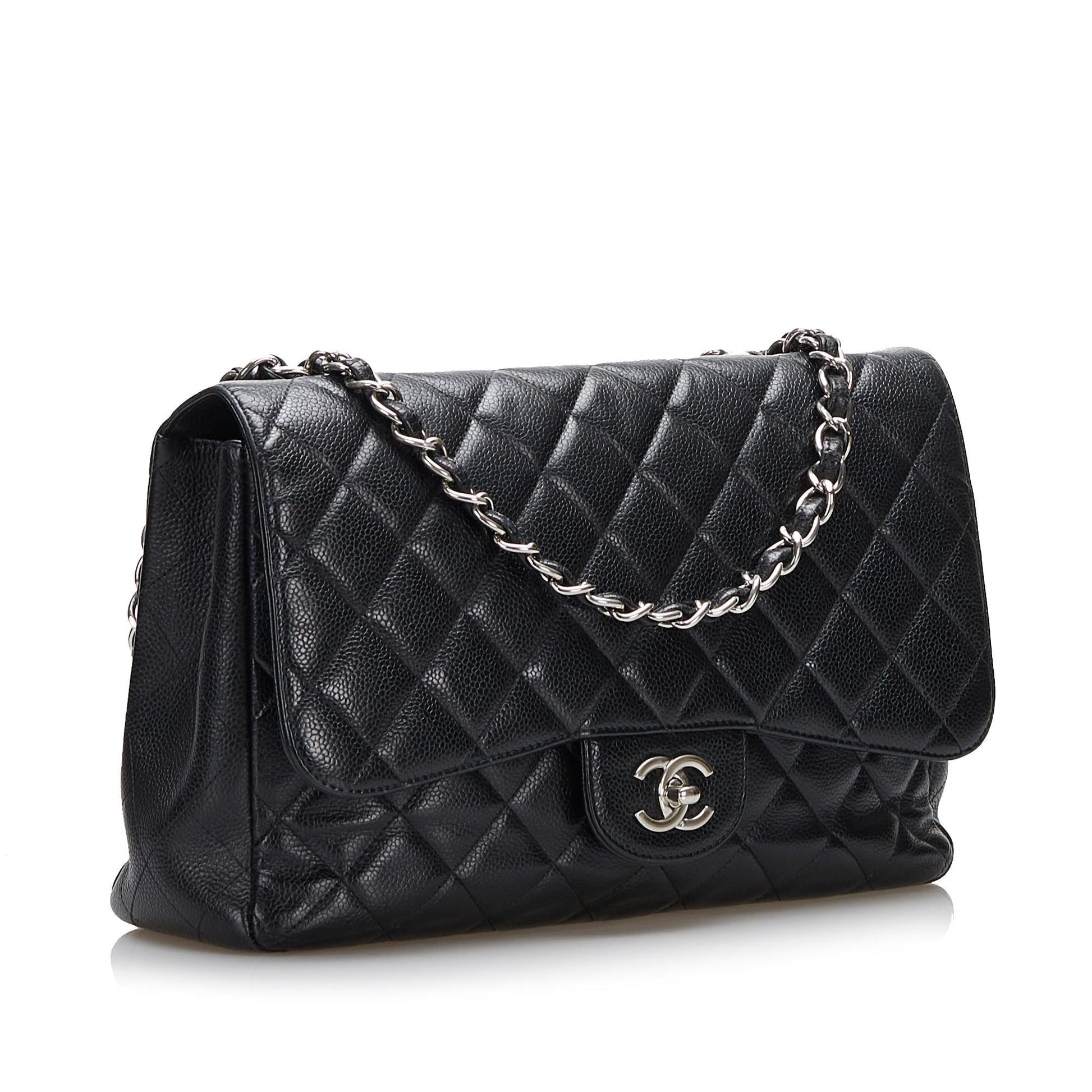 Chanel Classic Jumbo Caviar Single Flap SHG-gQc9hE Handbag