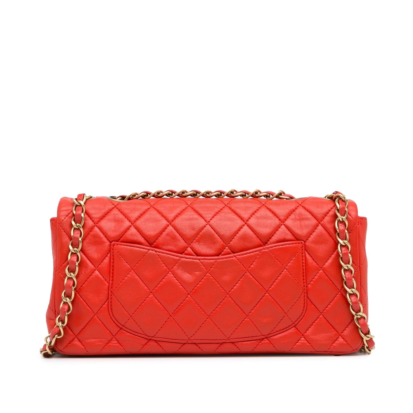 Chanel Classic Lambskin East West Single Flap Handbag