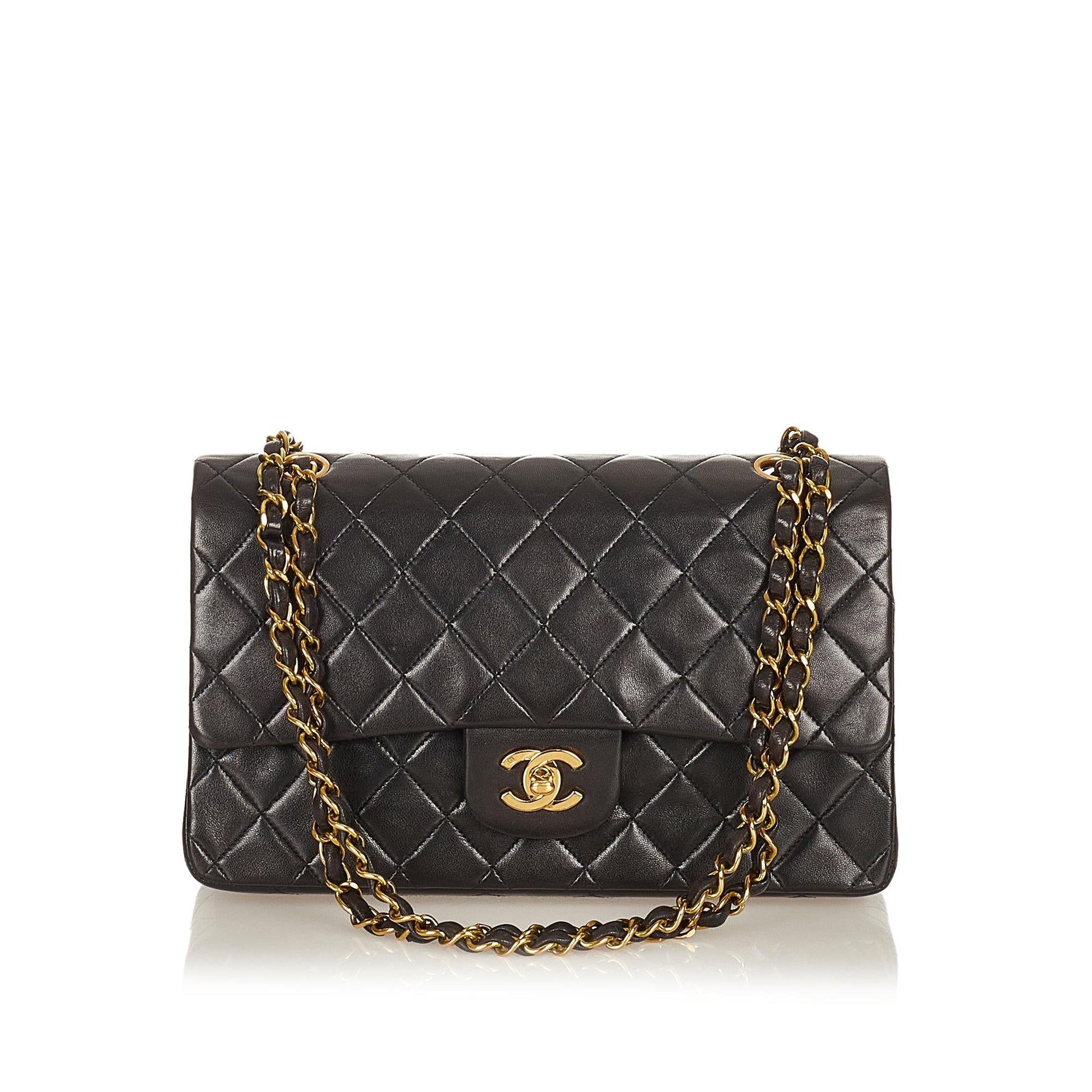 Chanel Classic Lambskin Double Flap SHG Leather Shoulder Bag Bag Shg