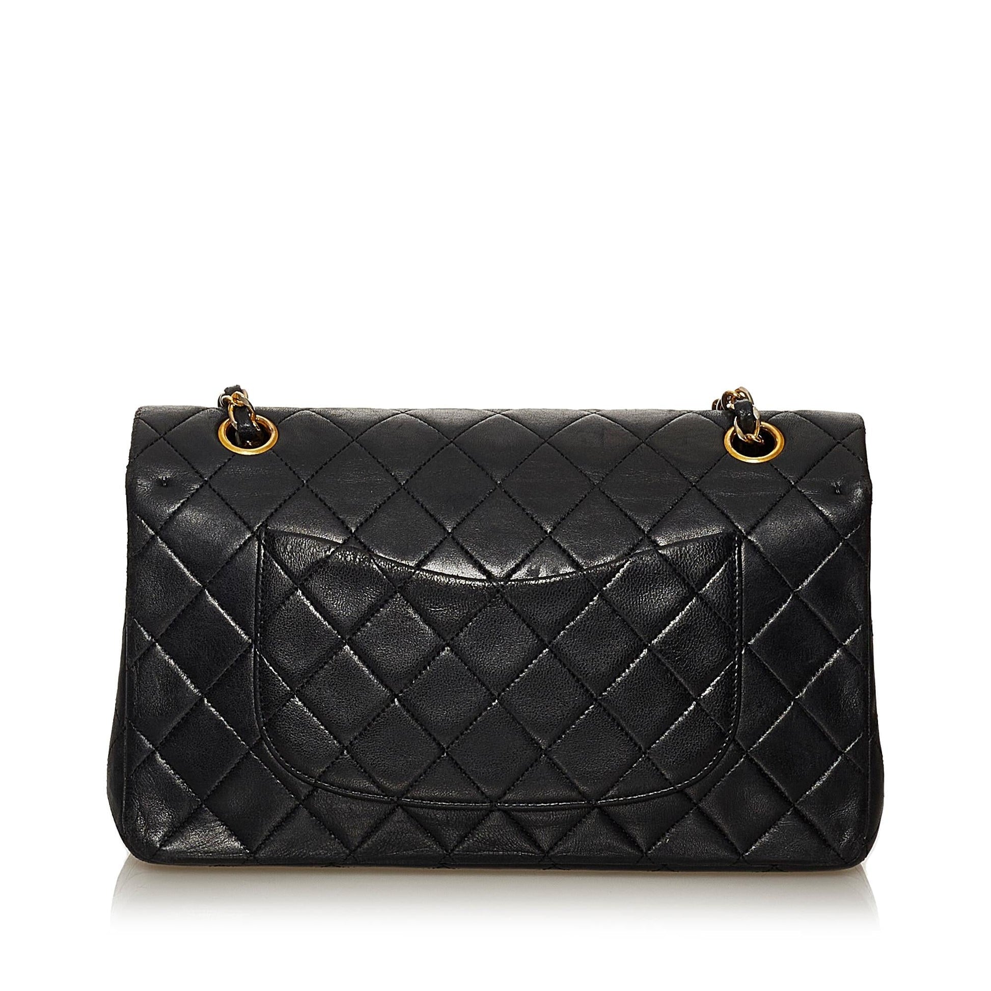 Chanel Classic Lambskin Double Flap SHG Leather Shoulder Bag 5