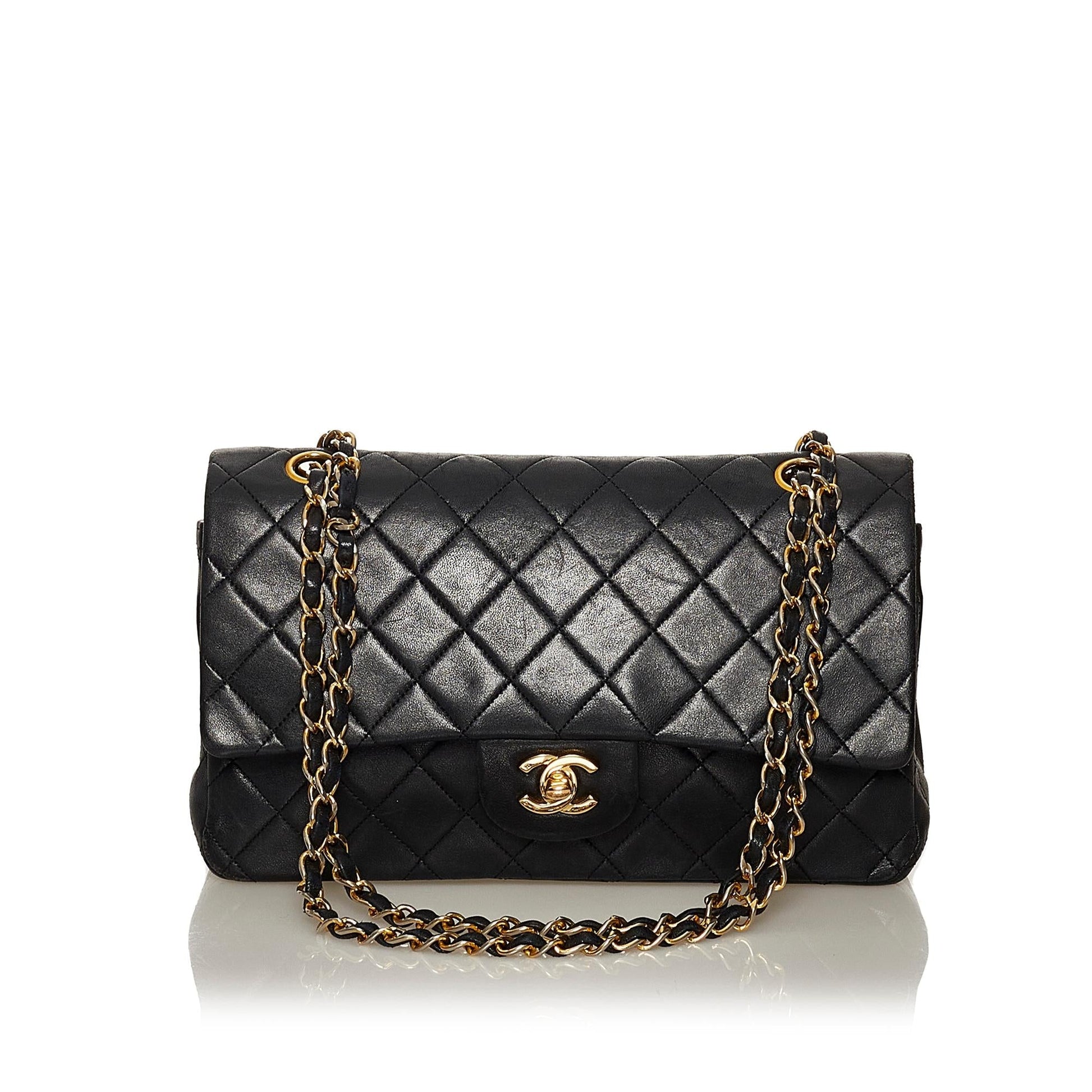Chanel Classic Lambskin Double Flap SHG Leather Shoulder Bag 5