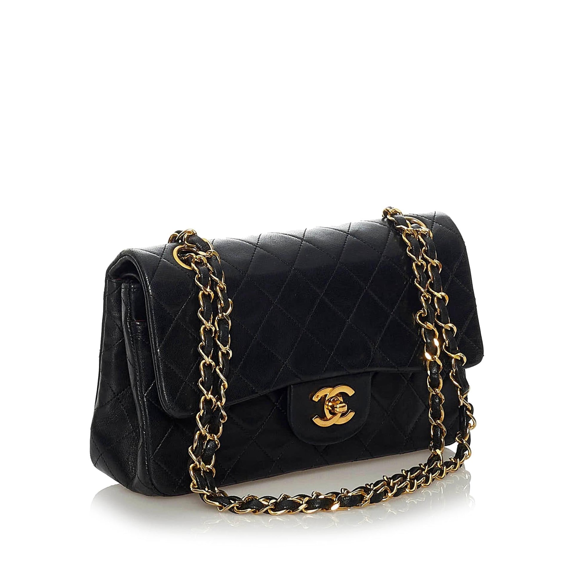 Chanel Classic Lambskin Double Flap SHG Leather Shoulder Bag 6