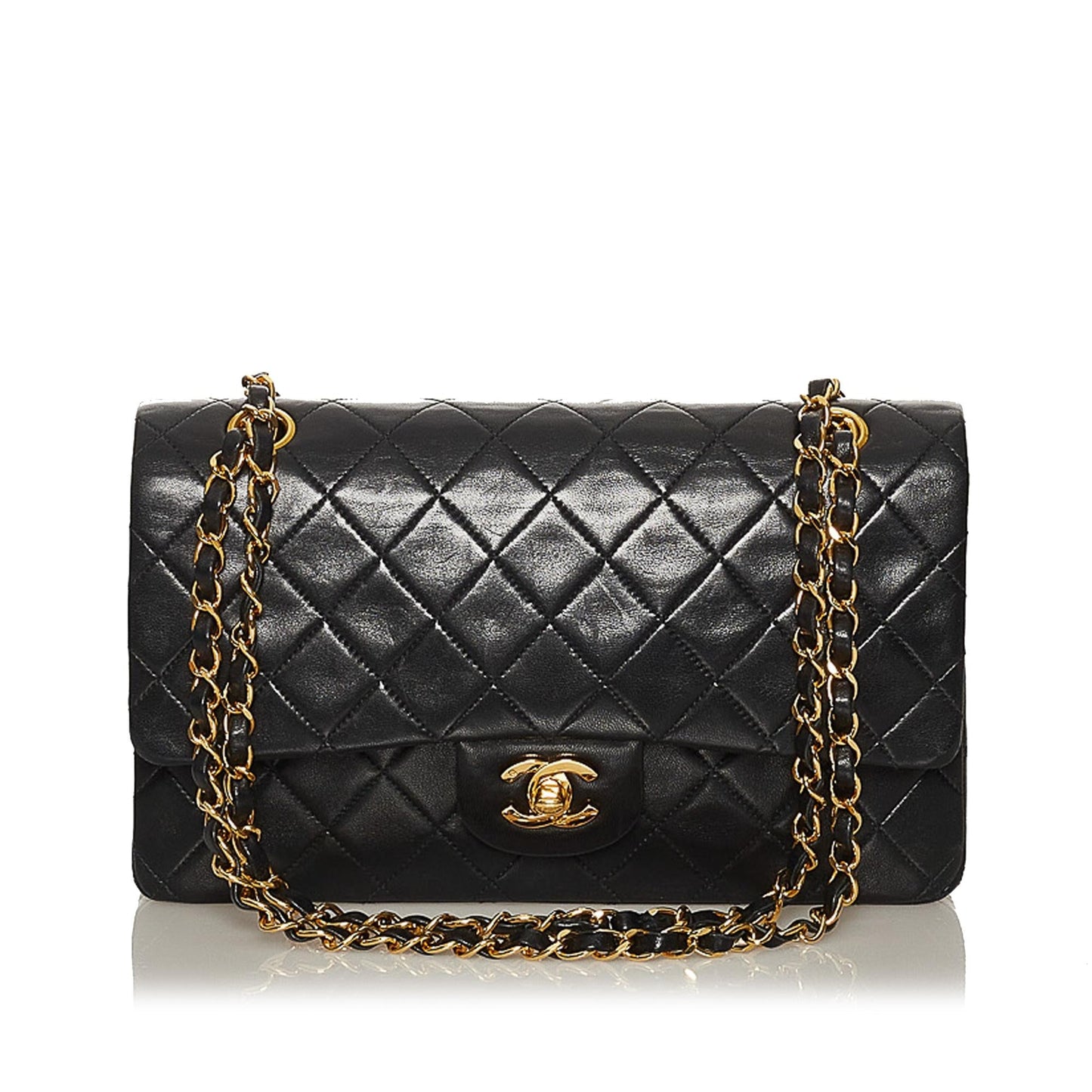 Chanel Classic Lambskin Double Flap SHG Leather Shoulder Bag 7