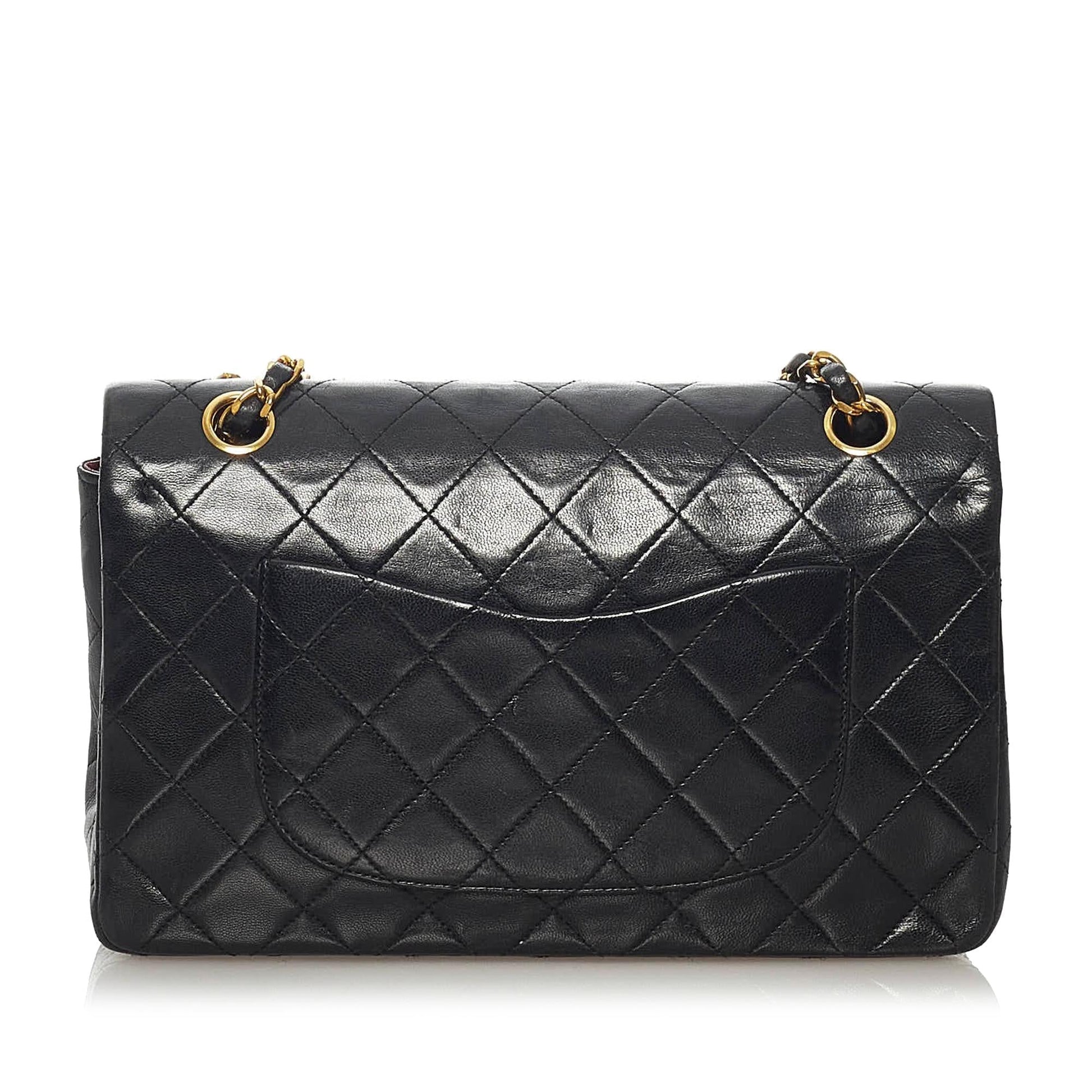 Chanel Classic Lambskin Double Flap SHG Leather Shoulder Bag 8